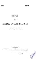 Revue des études augustiniennes