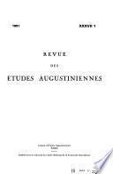 Revue des études augustiniennes