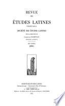 Revue des études latines