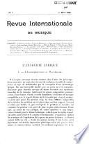 Revue internationale de musique