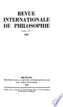 Revue internationale de philosophie