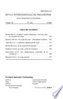 Revue internationale de philosophie