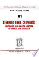 Reynaldo Hahn, caraqueño