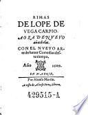 Rimas de Lope de Vega Carpio. Aora de nuevo anadidas. Con el nvevo arte de hazer Comedias deste tiempo