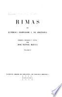 Rimas de Lupercio y Bartolomé L. de Argensola