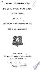 Robo de Proserpina de Cayo Lucio Claudiano, poeta latino