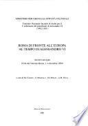 Roma di fronte all'Europa al tempo di Alessandro VI