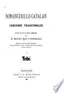 Romancerillo catalán, canciones tradicionales