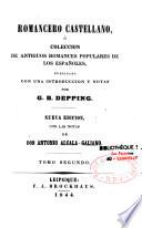Romancero castellano, o Coleccion de antiguos romances populares de los Españoles