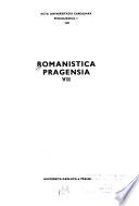 Romanistica Pragensia