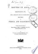 Routes in Asia: Routes in Persia and Balochistan