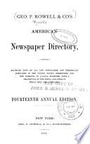 Rowell's American Newspaper Directory