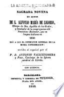 Sagrada novena en honor de S. Alfonso María de Ligorio