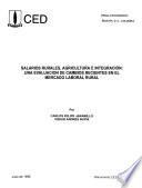 Salarios rurales, agricultura e integración
