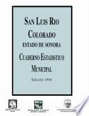 San Luis Río Colorado estado de Sonora. Cuaderno estadístico municipal 1994