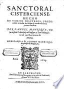 Sanctoral Cisterciense, Hecho de varios discursos (etc.)