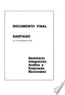 Santiago, 5 al 7 de diciembre de 1973