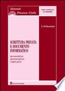 Libro Scrittura privata e documento informatico