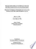 Second Inter-American Conference of Mayors, IAF/OAS Consultation on Local Development