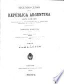 Second Recensement de la republique Argentine 10 mai 1895