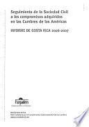 Seguimiento de la Sociedad Civil a los compromisos adquiridos en las Cumbres de las Américas