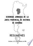 Segundas Jornadas de la Junta Provincial de Historia de Córdoba