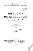 Selección de elocuencia e historia