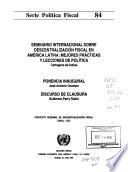 Seminario Internacional sobre Descentralización Fiscal en América Latina