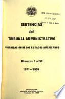 Sentencias del Tribunal Administrativo, Organización de los Estados Americanos