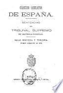 Sentencias del Tribunal Supremo en materia criminal