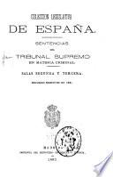 Sentencias del Tribunal Supremo en materia criminal