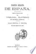 Sentencias del Tribunal Supremo en materia criminal