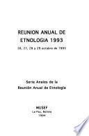Serie Anales de la Reunión Anual de Etnología