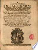 Sermón fúnebre en las honras de Da María Bárbara de Portugal, Reyna de España dixolo en la Cat. de Mallorca a 6 de Nov. de 1758 el P. Pedro Navarro, S. J. ...