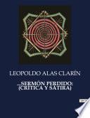 ...SERMÓN PERDIDO: (CRÍTICA Y SÁTIRA)