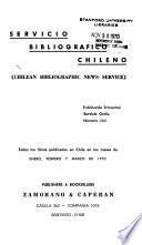 Servicio bibliografico chileno (Chilean bibliographic news service)