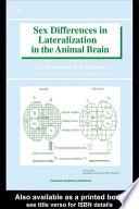 Sex Differences in Lateralization in the Animal Brain