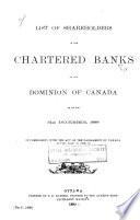 Shareholders in the Chartered Banks of the Dominion of Canada