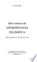 Siete ensayos de antropología filosófica