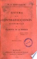 Sistema de las contradicciones económicas o Filosofía de la miseria