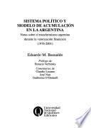 Sistema político y modelo de acumulación en la Argentina