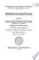 Sistematización de la evaluación en la Facultad de Ciencias Jurídicas y Sociales