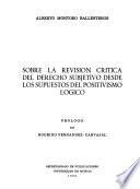 Sobre la revisión crítica del derecho subjetivo desde los supuestos del positivismo lógico