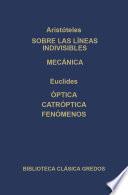 Sobre las líneas indivisibles. Mecánica. Óptica. caóptrica. Fenómenos.