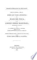 Sobre los viajes apócrifos de Juan de Fuca y de Lorenzo Ferrer Maldonado