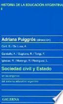 Sociedad civil y estado en los orígenes del sistema educativo argentino