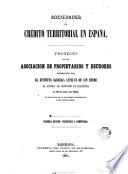 Sociedades de crédito territorial en España