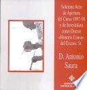 Solemne acto de apertura del curso 1997-98 y de investidura como doctorhonoris causa del Excmo. Sr. D. Antonio Saura.