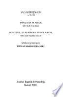 Sonata en fa mayor de violín y de bajo ; y, Dos trios, en mi mayor y en sol mayor, para dos violines y bajo