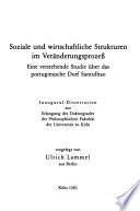 Soziale und wirtschaftliche Strukturen im Veränderungsprozess